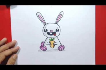 How to draw a cute bunny easy