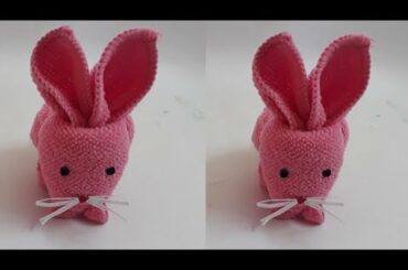 DIY- How to Make Cute Bunny with mini Towel|| Towel Rabbit Bunny Origami|| AKKI's Kitchen & Vlogs