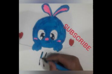 #Cute Rabbit #with brush pen