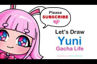 How to draw Yuni from Gacha life cute Anime girl with bunny ears