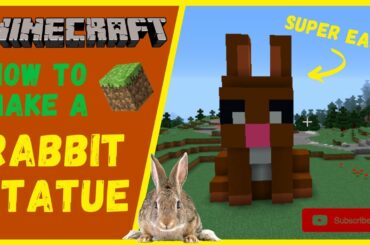 How to build a CUTE RABBIT STATUE | Super EASY Minecraft Tutorial