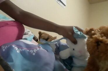 Cute bunny eat sour candy and...