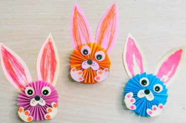 How to make a cute Bunny with paper 🐰 DIY Easter Craft 🐰 rabbit paper craft Decoration