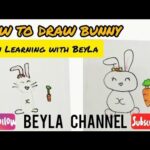 How to draw bunny or cute rabbit ~ Step by step tutorial easy drawing and FUN Learning with BeyLa