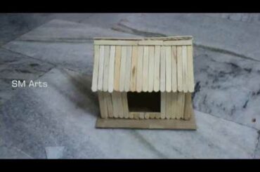How To Make Popsicle Sticks House For Cute Baby Rabbit