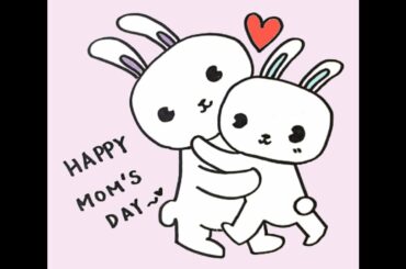 How to Draw Cute Bunny Rabbit - Mother's Day Edition