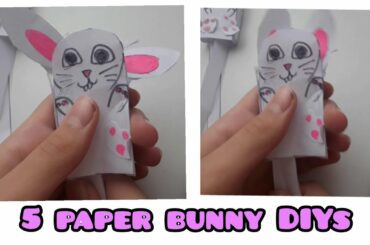 5 cool Paper Bunny DIYs - Cute and Easy Rabbit for Easter and fun