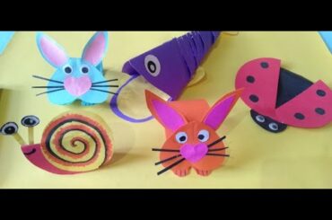 Cute paper Crafts | How to make a paper bunny | how to make paper animals easy | Paper Bunny crafts