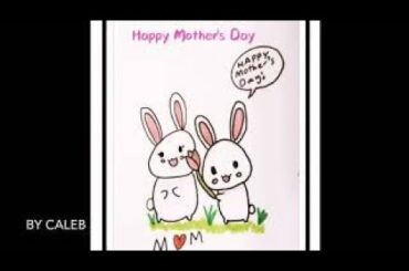 How to Draw  A Cute Bunny giving a flower to her mom 🐰🌹