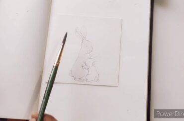 Cute bunny painting | mother's day special | watercolor painting tutorial | Time-lapse