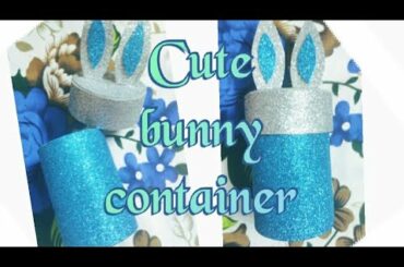 How to make a cute bunny container||very simple and easy||