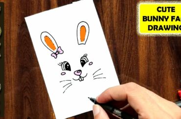 HOW TO DRAW BUNNY FACE EASY