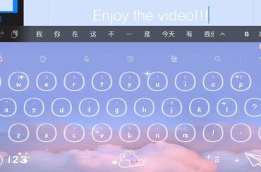 Virtual keyboard// typing on cute bunny keyboard asmr