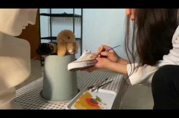 Custom Converse with the Cutest Bunny