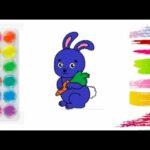 Cute Bunny Coloring Pages For Kids | Fun Art Learning Coloring Video For Children