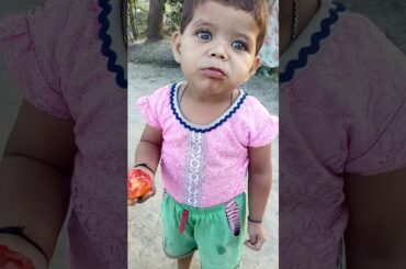 Cute baby eating tomato sabba video