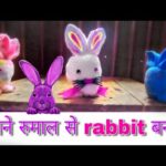 make a cute Bunny with the towel and paper🐰 DIY easier decoration