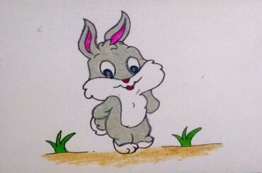 How to draw a rabbit or bunny- in easy steps tutorial