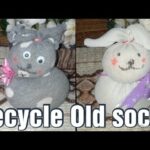 How to make diy cute bunny with socks recycling the socks