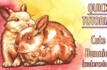Quick Tutorial: Cute Bunnies (Watercolour)