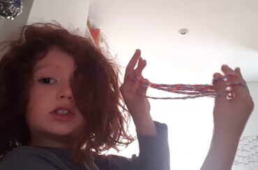 Cute bunny made out of string