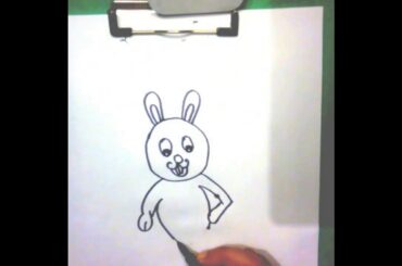 Draw Cute Bunny in 1 minute.