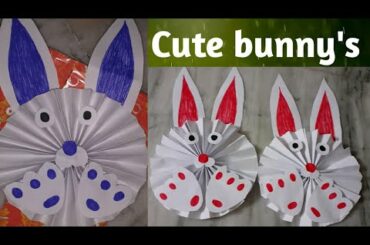 cute  bunny's// how to prepare  paper bunny's//papercrafts//as world