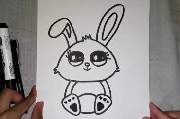 How to draw a cute Rabbit Bunny easy step by step