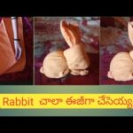 How to make small rabbit with hand towel/cute bunny with hanky or any cloth/ Diy/ best out of waste