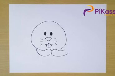 How to Draw Cute Bunny Mitten and Coloring