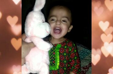 Baby girl Dua Playing with Bunny (Kaka) || Adorable Moments || Funny || Quality time with father