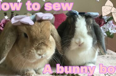 How to sew a bow for your bunny 🎀🐰