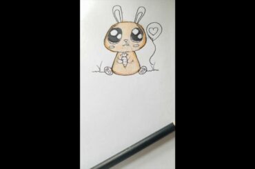 Adorable Bunny with Carrot - Draw with Rebecca