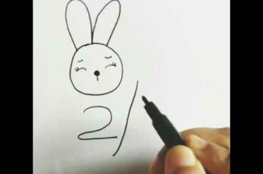 A simple drawing of cute Rabbit.