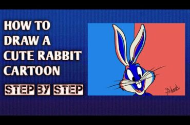 How to draw cute rabbit cartoon drawing easy tutorial step by step /easy to learn