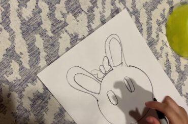 How to draw a cute bunny face