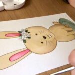 Cute bunny watercolour painting - time lapse painting
