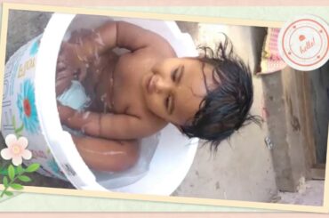 Cute Baby/My cute Bunny/Laughing Baby/Baby playing in water tub