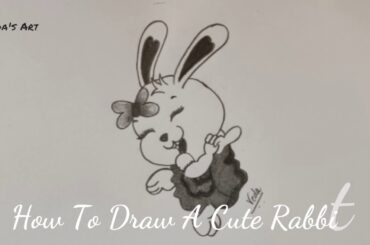 How To Draw Cute Rabbit- Easy Pencil Drawing For Kids