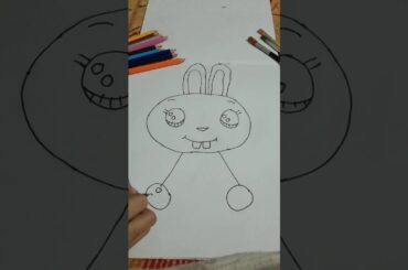 easy and cutest bunny. simple drawing.