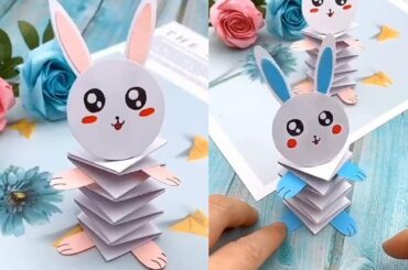 DIY- how to make cute Paper rabbit | easy make a Paper toy | easy craft toy #DIY #craftlover #craft
