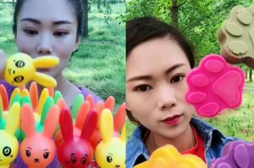 🔴  Eating ASMR 👉🏻 Big Sister Live To Eat Cute Bunny Candy, Chocolate, Cats Claw, A Super Fun, Im