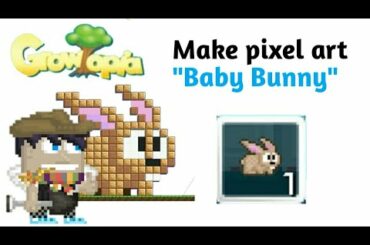 Make Pixel Art "Baby Bunny" | Growtopia