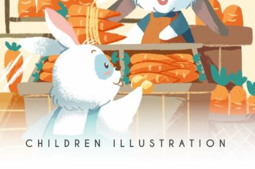 CHILDREN ILLUSTRATION TIMELAPSE : CUTE BUNNY