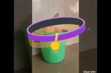 Cute bunny peeking from his bucket - Rabbit playing