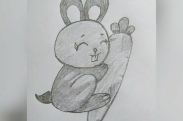 How To Draw Cute Bunny With Carrot