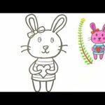 Drawing and Coloring A Cute Rabbit for Kids/ Drawing Cartoon / Doodles