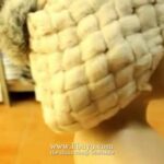 Cute rabbit fur balls winter baby wool cap