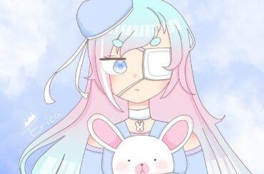 Cute bunny plushie girl🌸🐰//speedpaint