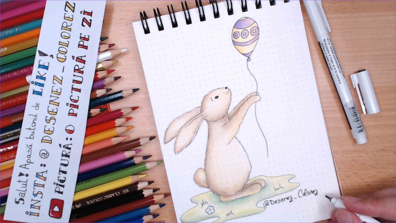 🎈Cute BUNNY holding a Ballon 🐰 Learn how to draw EASY Step by Step for Beginners